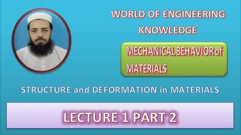 Mechanical Behavior of Materials Lecture 1 Part 2
