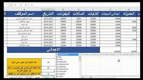 شرح عربى للدالة COUNT, COUNTA, COUNTBLANK - كيفية عد الخلايا - ميكروسوفت إكسل - Microsoft Excel