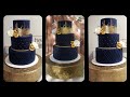 navy blue wedding cake /pastel de boda azul marino👌👌