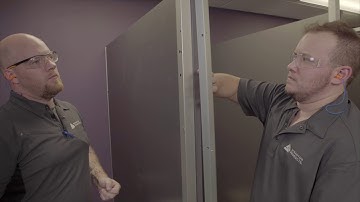 Scranton Products - Eclipse Partitions Step 7 Installing Doors and Fixed Panels