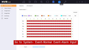 How to Configure Alarm Input Trigger Recording on NVR GUI 4.0