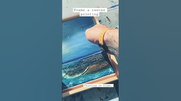 How to frame an acrylic painting on canvas 🖼 #tutorial #acrylicpainting #easy #shorts