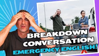 Calling Roadside Assistance in English | Essential Breakdown English Conversation for ESL Learners