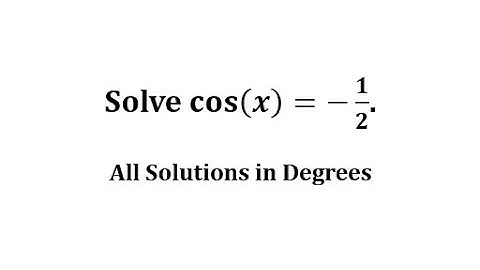 Solve cos(x)=1/2 (All Solutions):  Degrees