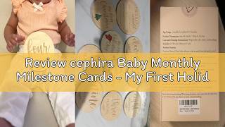 Review cephira Baby Monthly Milestone Cards - My First Holiday Milestone | Baby Announcement Sign &