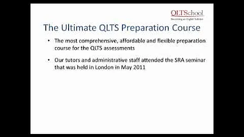Webinar: Introduction to the QLTS Course