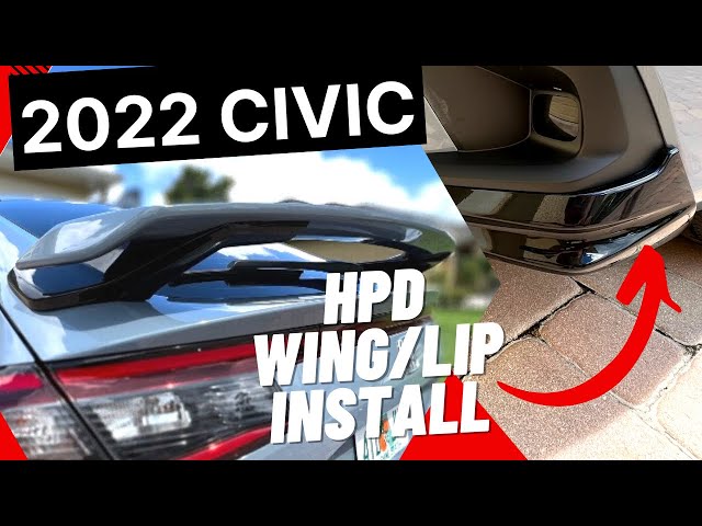 How to Install 2022 Honda Civic HPD Spoiler Wing, Front Lip