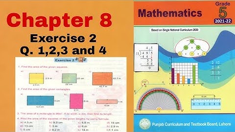Class 5 Math | Chapter 8 Exercise 2 | Q 1,2,3 & 4 | Area of a square and rectangle | Ilmi darasgah