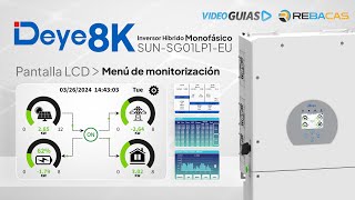 Guías REBACAS: Deye 8K - Menú de monitorización - Inversor Híbrido Monofásico SUN-SG01LP1-EU