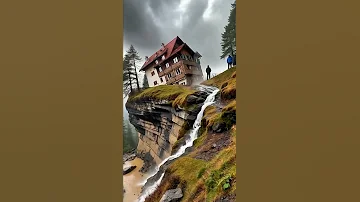 Steep Hillside Collapse House Taken By Landslide Landslide Disaster Simulation 