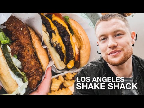 Lukas isst SHAKE SHACK in Los Angeles