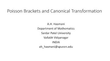 Canonical Transformation and Poisson Brackets