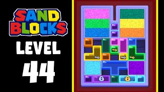 Sand Blocks level 44 walkthrough solution 