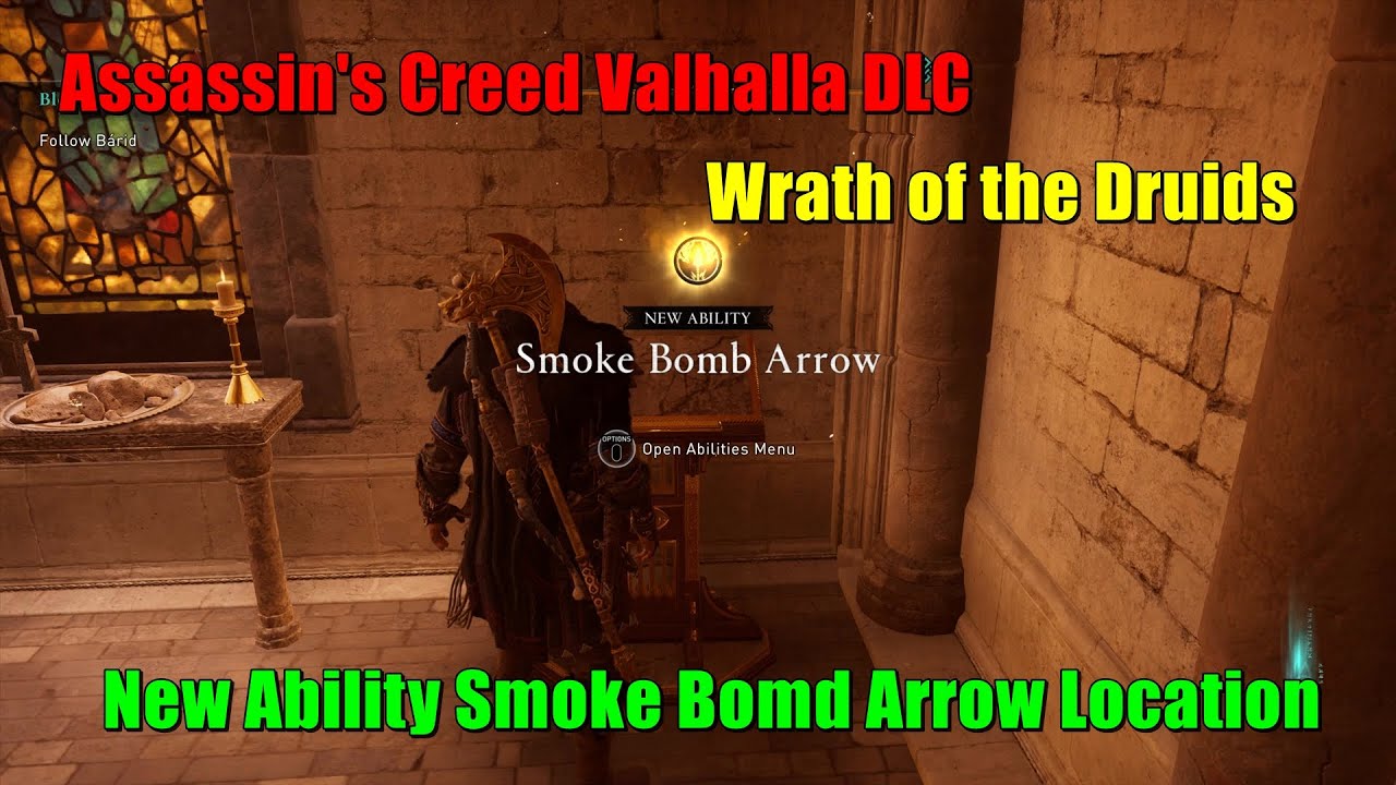 How to get Smoke Bomb Arrow Level 2 Location New DLC Wrath of the Druids Assassin's  Creed Valhalla - YouTube