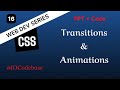 CSS Transitions &amp; Animations – CSS Tutorial for Beginners | Web Development Series | JDCodebase