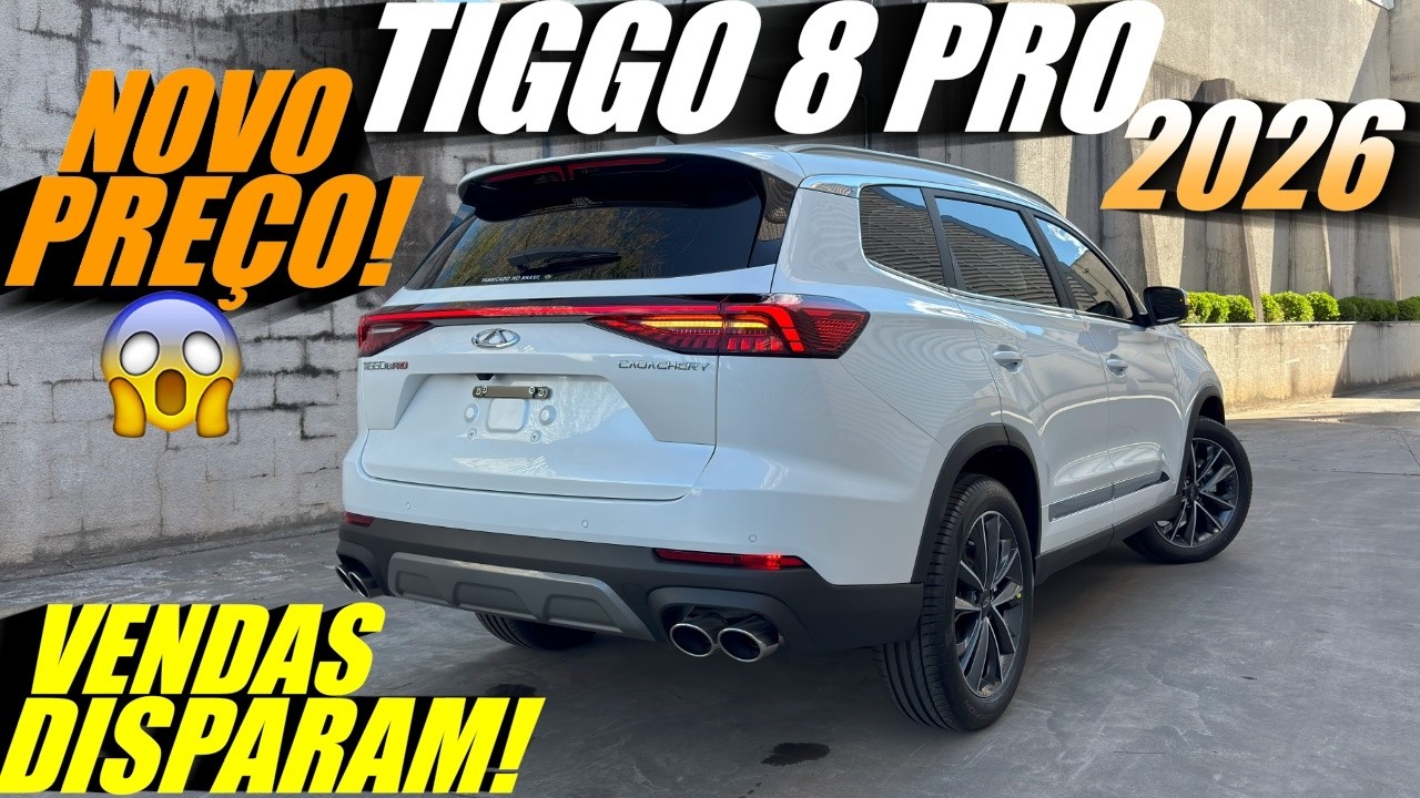 TIGGO 8 PRO 2026 NOVO PREÇO! Vendas disparam e o TIGGO 8 PRO é o SUV 7 lugares mais vendido Brasil