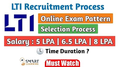 LTI(L&T) Latest Recruitment Process 2021 | LTI Latest Online Exam Pattern 2021 | L&T |Smart Learning