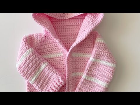 youtube crochet baby jacket