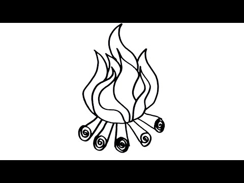 Video: Kako Nacrtati Vatru