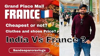 Grand Place Mall Grenoble France🇫🇷Cheapest?🤔for Clothes,Shoes Price? India 🇮🇳 vs France Cost?