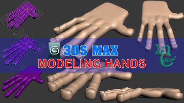 3ds max : modeling hand(low poly)