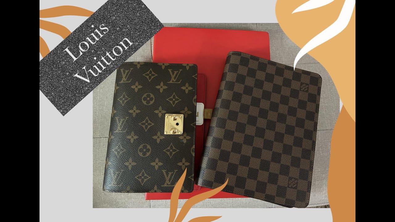 Louis Vuitton desk agenda and Louis Vuitton Paul MM notebook cover