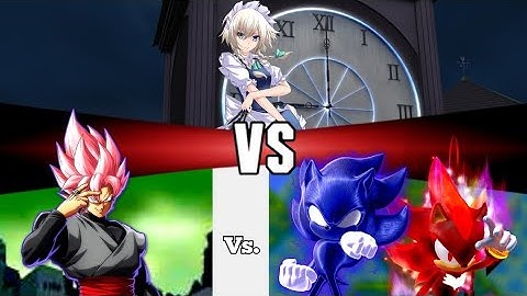 Dark Sonic vs Dark Shadow vs Goku Black vs Sakuya (free-for-all)