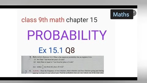 class 9th chapter 15 | probability | Ex 15.1 Q8 | lecture 9 | goa board