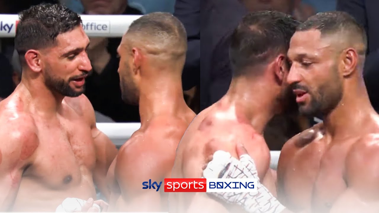 RESPECT! Kell Brook and Amir Khan embrace after grudge fight 🤝