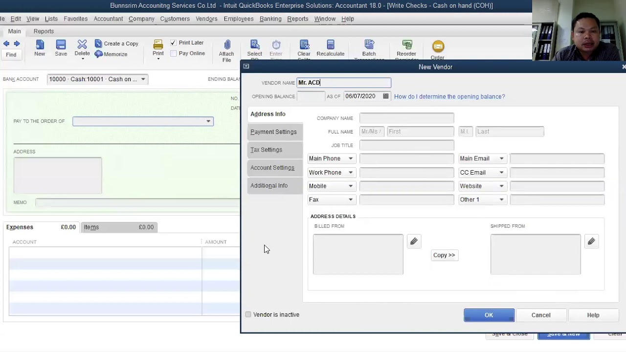 Quick Books Accounting 18 How to recording cash expenses transaction