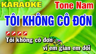 Tôi Không Cô Đơn Tone Nam - Karaoke Nhạc Sống Hoài Phong