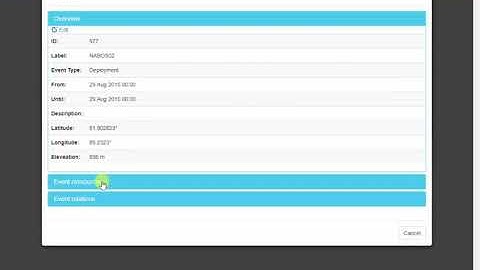 Adding documentation to an action/event