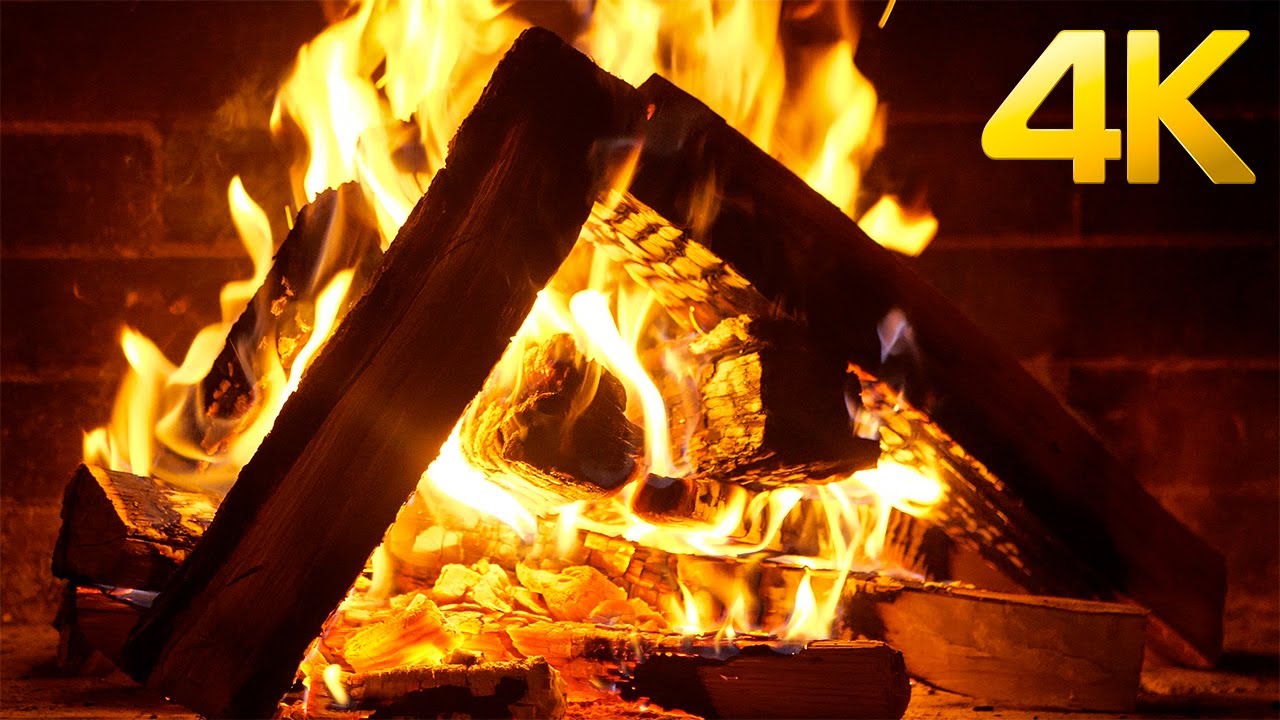 🔥 Peaceful Fireplace Ambience with Soft Jazz Music. Tranquil Crackling ...