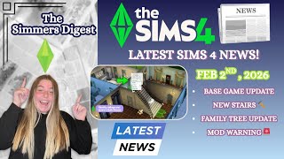 📰✨ BASE GAME UPDATE TOMORROW! 🛠️ New Stairs, Family Trees & Mod Warnings | Simmers Digest