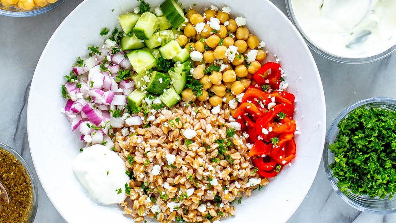 Instant Pot Farro Healthy meal prep bowl idea YouTube