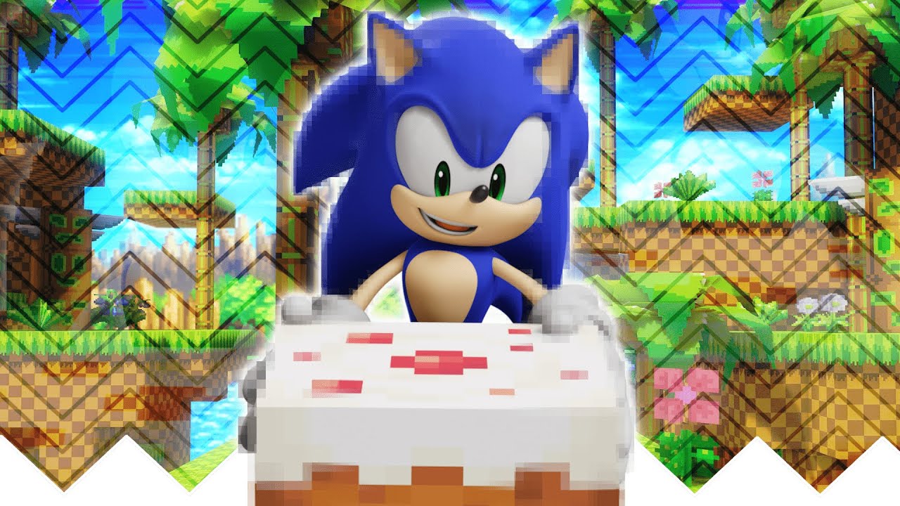 Соник ускоряется в Minecraft