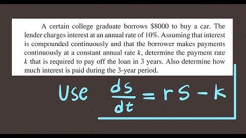 Setting Up a Differential Equation for Compound Interest Problem