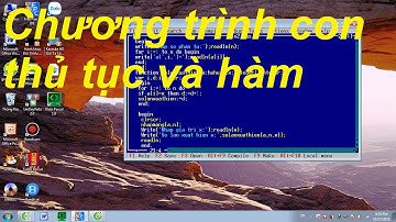 LÝ THUYẾT PASCAL#2 Chương trình con:Thủ tục và hàm