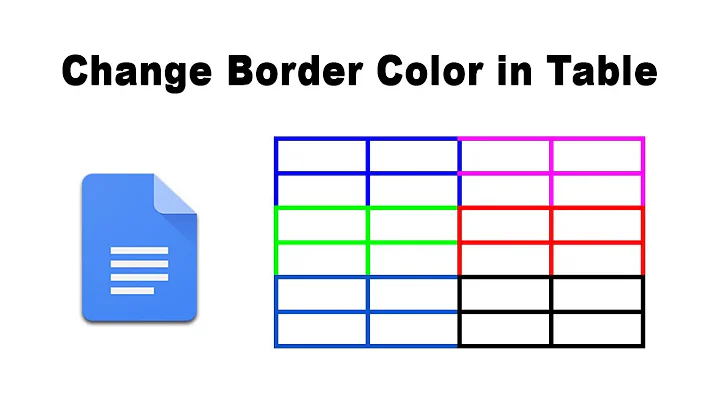 How to change table borders color in google docs document