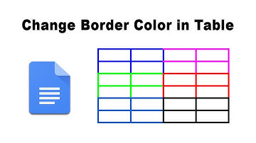 How to change table borders color in google docs document