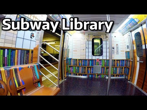 ⁴ᴷ Subway Library Train on the E Line