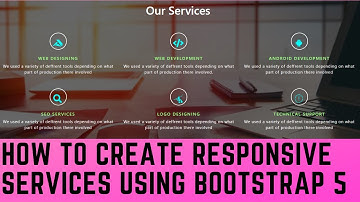 How To Create Responsive Services Section Using Bootstrap 5 | Bootstrap Complete Website