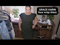 GRACE KARIN Church Dresses for Women,Ruffle Short Sleeve Work Dress,Ruched Bodycon Business Midi Dre