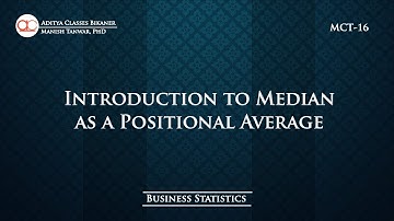 MED-1 | Intro to Concept of Median as a Positional Average