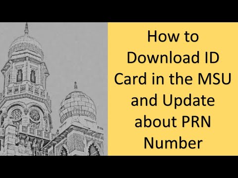 How to Download ID card in the MSU, Update About PRN in the MSU / id card in msu