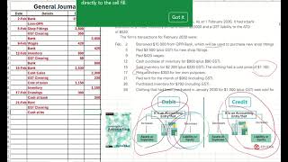 General Journal/ double entry recording cash transactions - U34 VCE Accounting