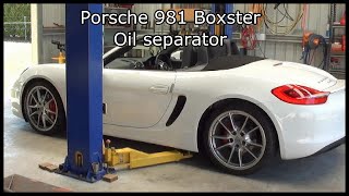 Porsche 981 oil separator and vent lines