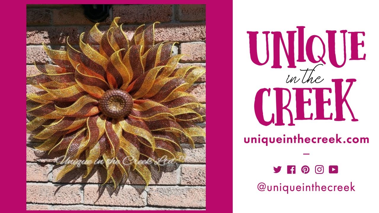 How to Make a Rita Petal Deco Mesh Flower Wreath On UITC Large  