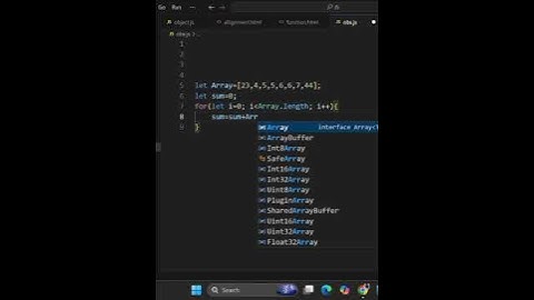 Sum of Array Elements using for Loop in JavaScript || JS Array Basics || Coding Short