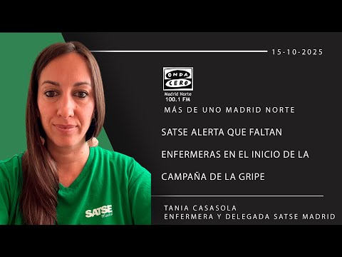 Satse alerta que faltan enfermeras en el inicio de la campa&ntilde;a de la gripe